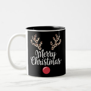 Tasse 2 Couleurs Joyeux Noël Reindeer Noël Famille Cadeau