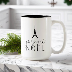 Tasse 2 Couleurs Joyeux Noel   Tour Eiffel