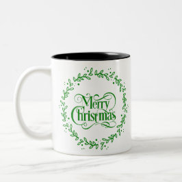 Tasse 2 Couleurs Joyeux Noël vert