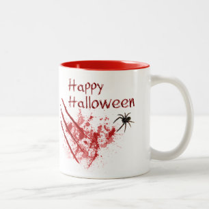 Tasse 2 Couleurs Joyeux Scratches Sanglantes Halloween