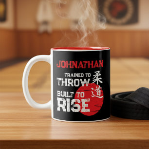 Tasse 2 Couleurs Judo - Entraîné à Jeter - Construit pour S'Élever