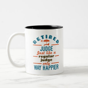 Tasse 2 Couleurs Juge à la retraite Juge à la retraite beaucoup p