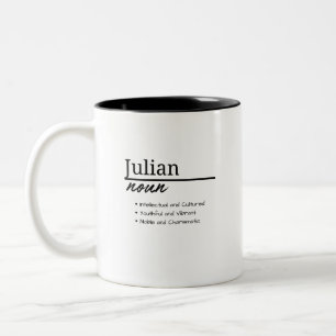 Tasse 2 Couleurs Julian, Petit Nom Personnalisé Définition