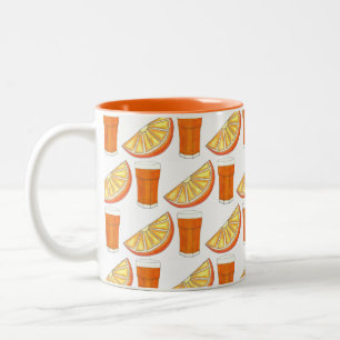 Tasse 2 Couleurs Jus d'agrumes frais pressé JO tranche de fruits d'