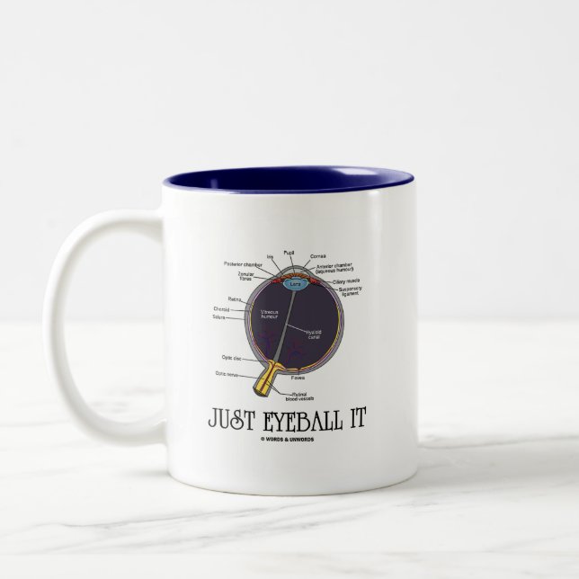 Tasse 2 Couleurs Juste Eyeball It (Eye Anatomy Approximation Dit) (Gauche)