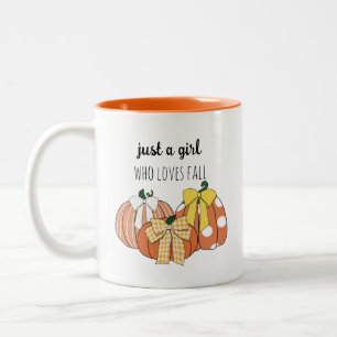 Tasse 2 Couleurs Juste une fille qui aime les feuilles d'automne ci