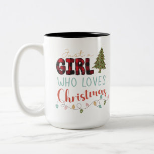 Tasse 2 Couleurs Juste une fille qui aime Noël