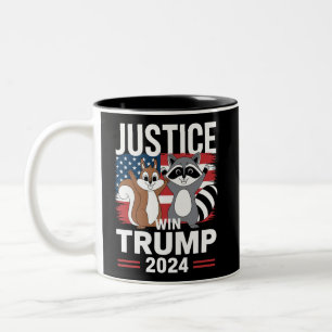 Tasse 2 Couleurs Justice Pour Peanut Win Trump 2024