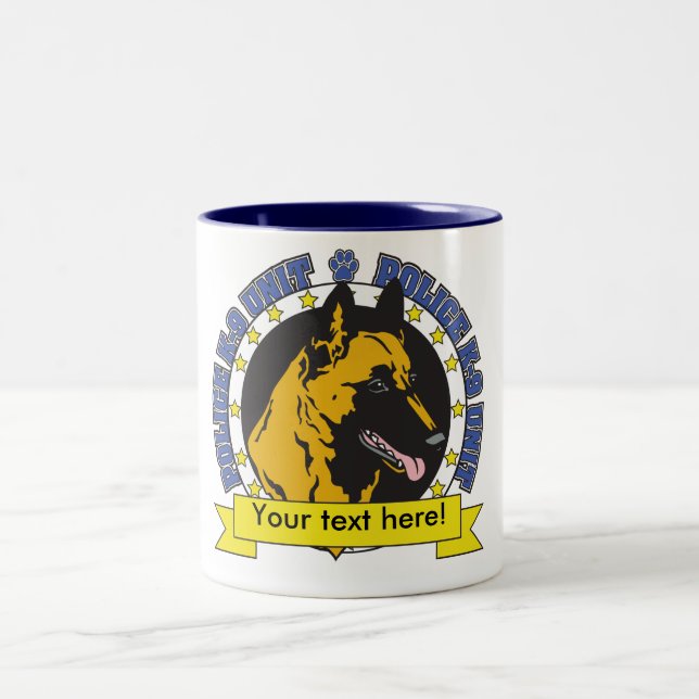 Tasse 2 Couleurs K9 Belge Malinois (Centre)
