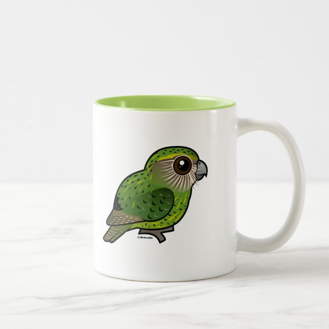 Tasse 2 Couleurs Kakapo de Birdorable (Droit)