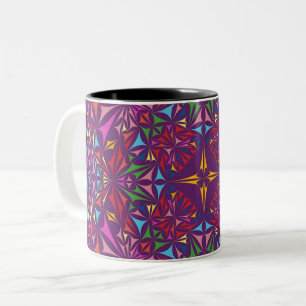 Tasse 2 Couleurs Kaleidoscope Violet Motif Orné