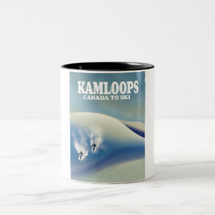 Tasse 2 Couleurs Kamloops Canada pour skier