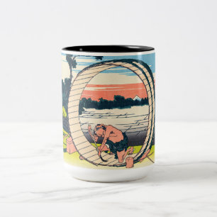 Tasse 2 Couleurs Katsushika Hokusai - Fujimigahara, province d'Owar