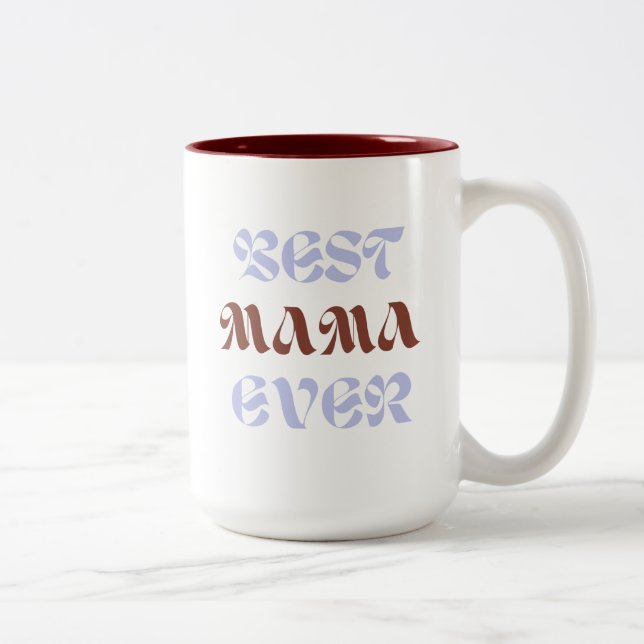 Tasse 2 Couleurs Kaye et Summer Meilleure maman jamais (Droit)
