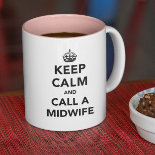 Tasse 2 Couleurs Keep Calm and Call a Midwife
