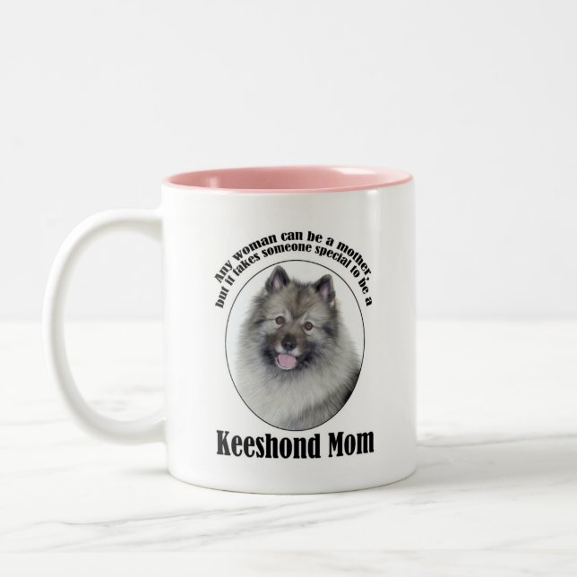 Tasse 2 Couleurs Keeshond Maman (Gauche)