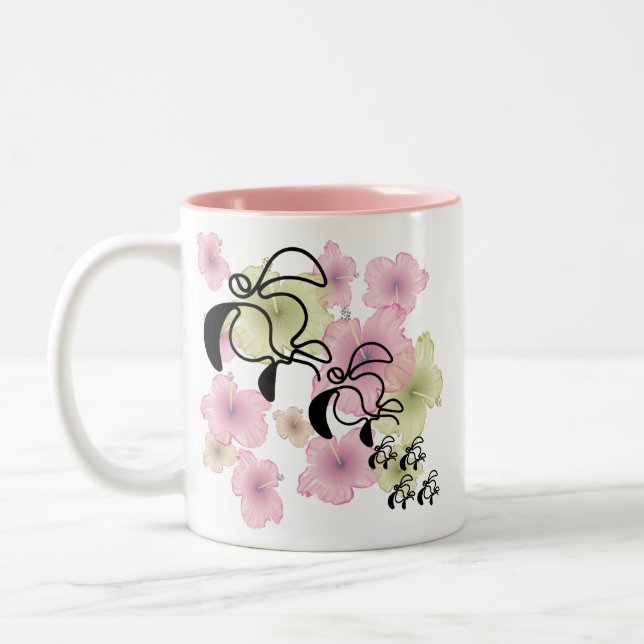 Tasse 2 Couleurs Ketmie-Tortue-Famille (Gauche)