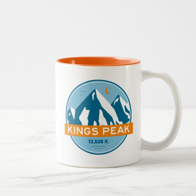 Tasse 2 Couleurs Kings Peak Utah Stars Moon (Droit)