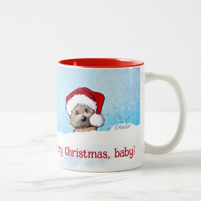 Tasse 2 Couleurs KiniArt Cairn Terrier Noël (Droit)