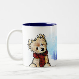 Tasse 2 Couleurs KiniArt Winter Norwich Terrier