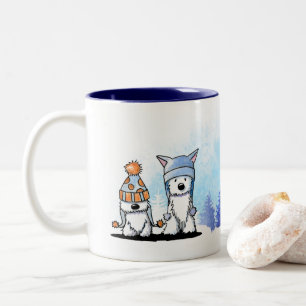 Tasse 2 Couleurs KiniArt Winter Westie Terriers