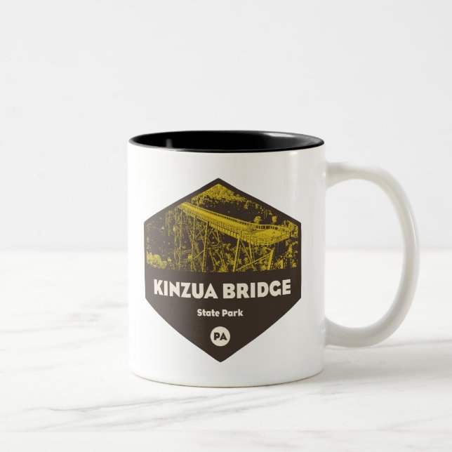 Tasse 2 Couleurs Kinzua Bridge State Park Pennsylvanie (Droit)