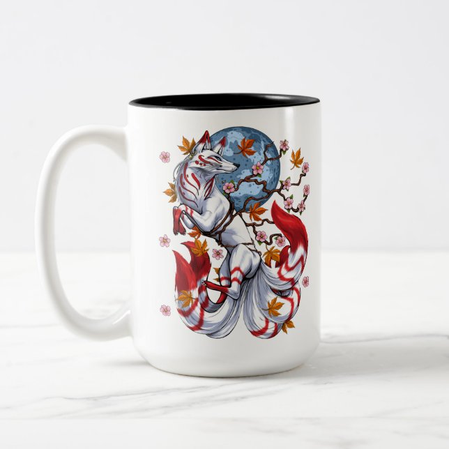 Tasse 2 Couleurs Kitsune renard japonais (Gauche)
