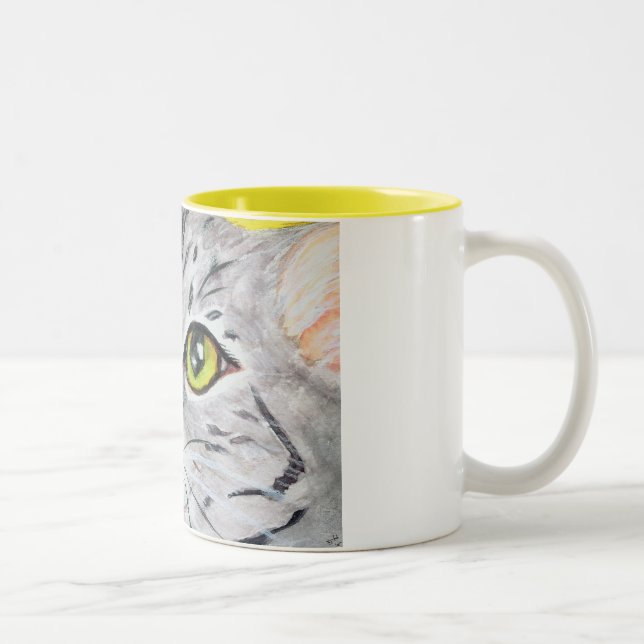 Tasse 2 Couleurs Kitty font face (Droit)