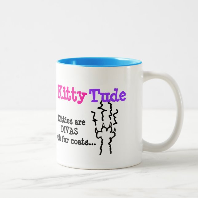 Tasse 2 Couleurs "KittyTude !" (Droit)