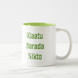 Tasse 2 Couleurs Klaatu Barada Nikto