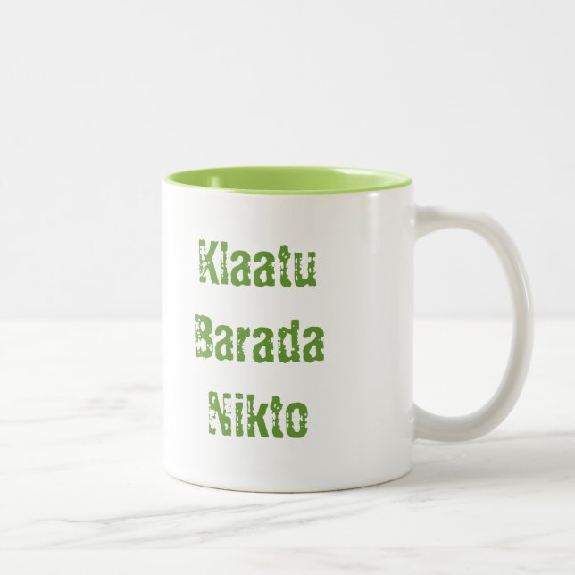 Tasse 2 Couleurs Klaatu Barada Nikto (Droit)
