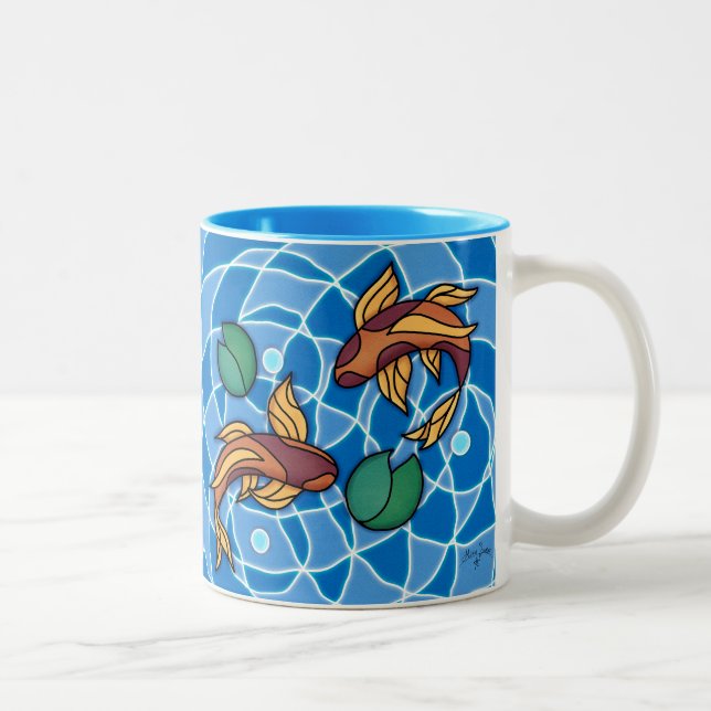 Tasse 2 Couleurs Koi Pond (Droit)