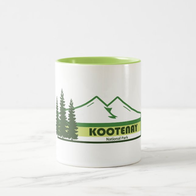 Tasse 2 Couleurs Kootenay National Park Green Stripes (Centre)