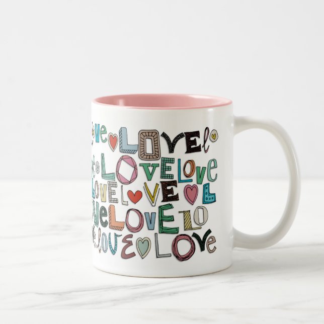 Tasse 2 Couleurs l o v e LOVE (Droit)