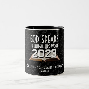 Tasse 2 Couleurs La Bible de Dieu Noir 2026 TOUTE ANNÉE Christian