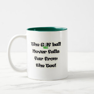 Tasse 2 Couleurs La boule de golf ne tombe jamais loin de la pièce