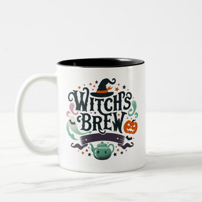 Tasse 2 Couleurs La brasse de la sorcière - Halloween (Gauche)