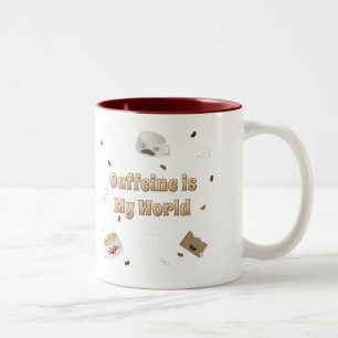Tasse 2 Couleurs La caféine est mon monde