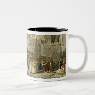 Tasse 2 Couleurs La cathédrale à Palerme, Sicile, gravée par Joh
