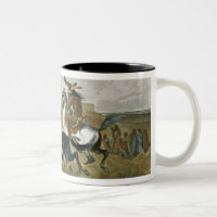 La course de chevaux des Indiens de Sioux