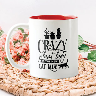 Tasse 2 Couleurs La dame Plante folle est la nouvelle dame de chat