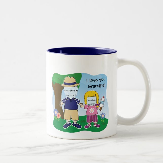 Tasse 2 Couleurs La fille du grand-papa personnalisable (Droit)