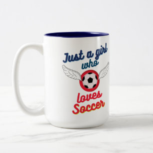Tasse 2 Couleurs La fille qui aime le football