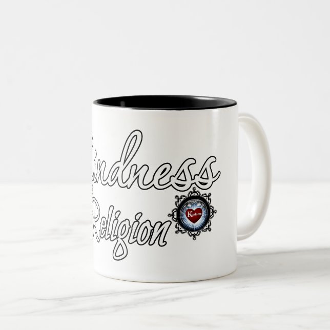 Tasse 2 Couleurs La gentillesse Est Ma Religion (Devant droit)
