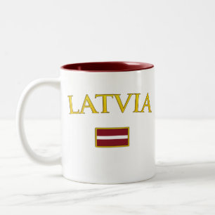 Tasse 2 Couleurs La Lettonie d'or