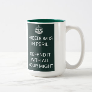 Tasse 2 Couleurs La liberté est dans le péril le défendent avec