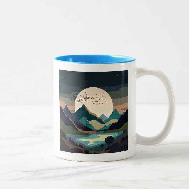 Tasse 2 Couleurs La Lune Sur Le Lac (Droit)