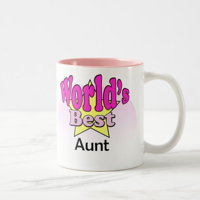 Tasse 2 Couleurs La meilleure tante du monde (Droit)