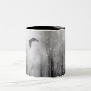 Tasse 2 Couleurs La neige de la forêt d'hiver
