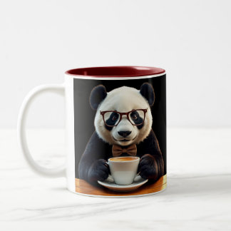 Tasse 2 Couleurs La pause café du panda